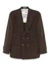 Brunello Cucinelli Men Blazer In Brown