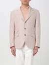Brunello Cucinelli Papaya-colored Prince Of Wales Jacket In Beige