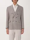 Brunello Cucinelli Linen Blazer In Brown
