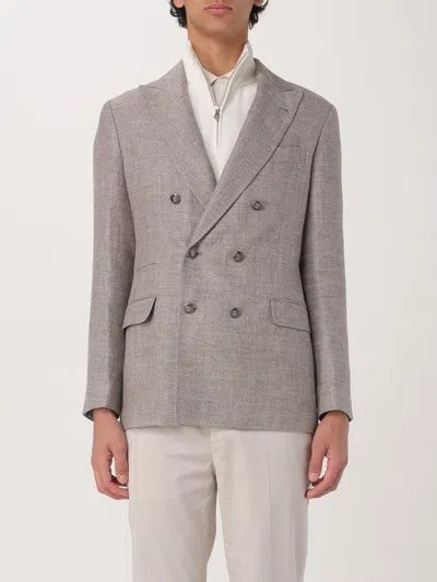 BRUNELLO CUCINELLI BLAZER BRUNELLO CUCINELLI MEN COLOR BROWN,G54604032