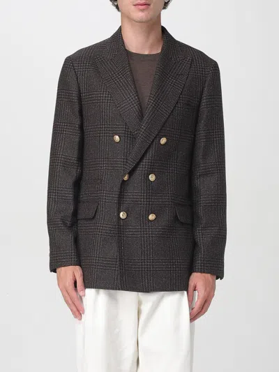 BRUNELLO CUCINELLI BLAZER BRUNELLO CUCINELLI MEN COLOR BROWN,H18927032