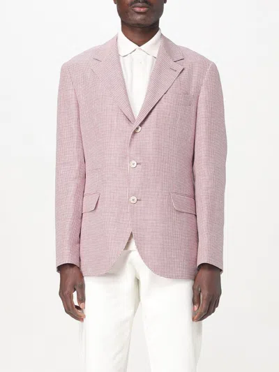 Brunello Cucinelli Blazer  Men Color Burgundy