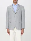 Brunello Cucinelli Linen And Cotton Suit-type Jacket In Grey