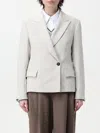 Brunello Cucinelli Tailored Blazer With Classic Lapel In Beige