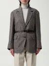 Brunello Cucinelli Blazer  Woman Color Beige In Brown