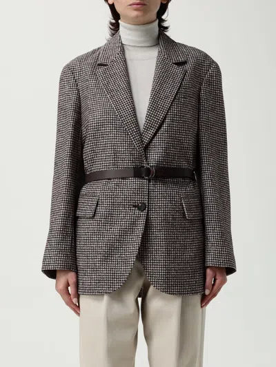 Brunello Cucinelli Blazer  Woman Color Beige In Brown