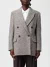 Brunello Cucinelli Blazer  Woman Color Beige In Gray