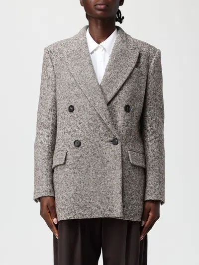 Brunello Cucinelli Blazer  Woman Color Beige In Gray