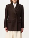 Brunello Cucinelli Blazer  Woman Color Brown In Brown