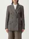 Brunello Cucinelli Blazer  Woman Color Brown In Gray