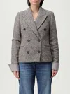 Brunello Cucinelli Blazer  Woman Color Brown In Black