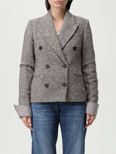 Brunello Cucinelli Blazer  Woman Color Brown In Black