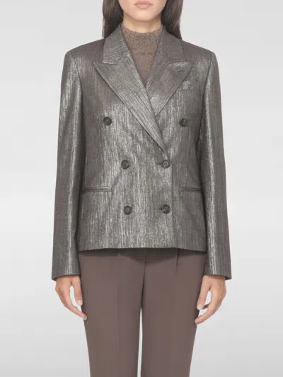 BRUNELLO CUCINELLI BLAZER BRUNELLO CUCINELLI WOMAN COLOR BROWN,H30874032