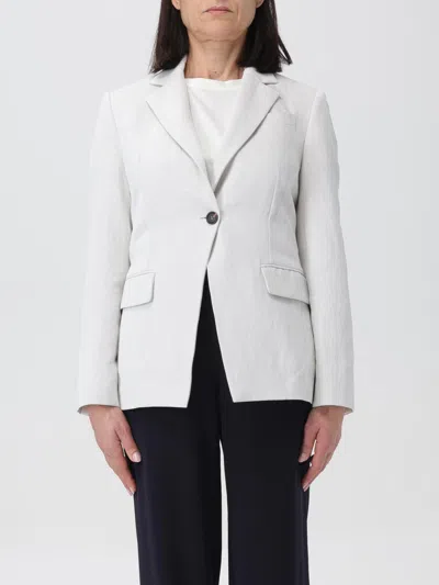 BRUNELLO CUCINELLI BLAZER BRUNELLO CUCINELLI WOMAN COLOR ICE,406399027
