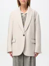 Brunello Cucinelli Wool Blazer In Perle