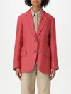 Brunello Cucinelli Hemp-linen Single-breasted Blazer In Rot
