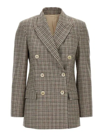Brunello Cucinelli Blazer Check Monile