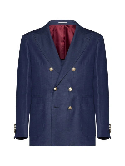 Brunello Cucinelli Blazer In Denim