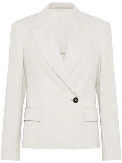 BRUNELLO CUCINELLI BLAZER EMBELLISHED WITH JEWELLERY