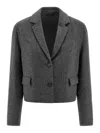 Brunello Cucinelli 'crop' Blazer In Animal Print
