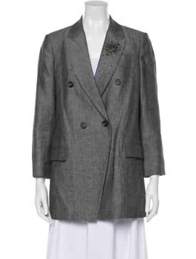 Pre-owned Brunello Cucinelli Blazer In Gray