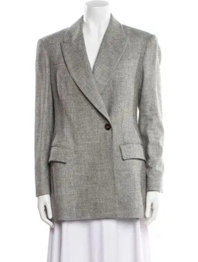 Pre-owned Brunello Cucinelli Blazer In Gray