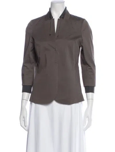 Pre-owned Brunello Cucinelli Blazer In Gray