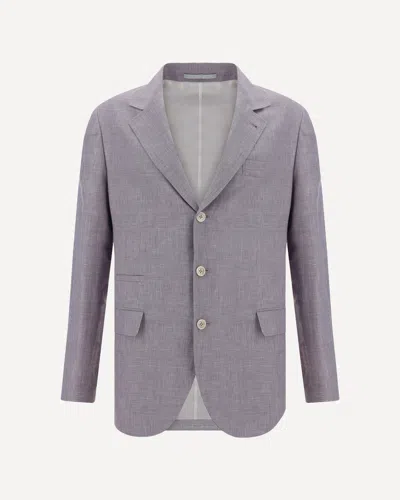 Brunello Cucinelli Blazer Jacket In Purple