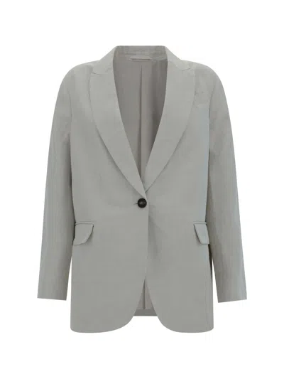 Brunello Cucinelli Blazer Jacket In Beige Freddo