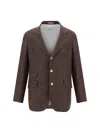 Brunello Cucinelli Linen Blazer Jacket Mélange Pattern In C2167