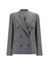 Brunello Cucinelli Blazer Jacket In Gr.medio/panama