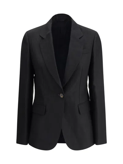 Brunello Cucinelli Blazer Jacket In Nero