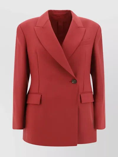 Brunello Cucinelli Blazer Jacket In Red