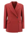 Brunello Cucinelli Blazer Jacket In Red