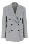 Brunello Cucinelli Blazer Sparkling Blazer And Suits Light Blue