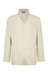 Brunello Cucinelli Cashmere Coat In Cool Beige