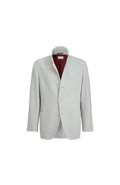 Brunello Cucinelli Blazer-style Outerwear In Gray