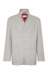Brunello Cucinelli Blazer-style Outerwear In Pebble