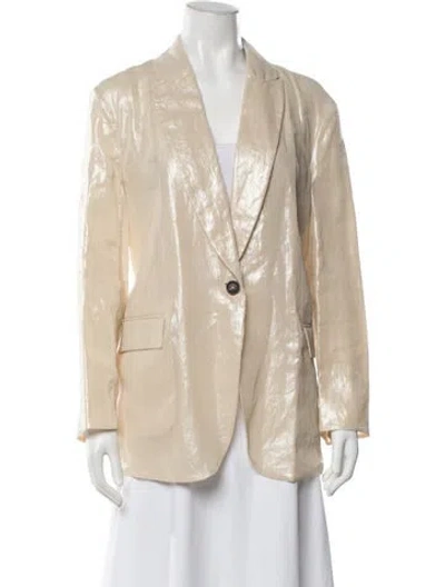 Pre-owned Brunello Cucinelli Blazer W/ Tags In Gold/metallic