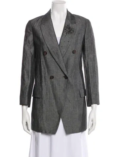 Pre-owned Brunello Cucinelli Blazer W/ Tags In Gray
