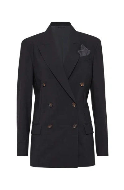 BRUNELLO CUCINELLI BRUNELLO CUCINELLI BLAZER WITH MONILI