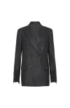 Brunello Cucinelli Blazer With Wispy Lace Cuffs In Black