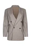 Brunello Cucinelli Tailored Jacket With Button Detailing And Longline Silhouette
