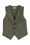 Brunello Cucinelli Tailored Waistcoat Embroidered V-neck