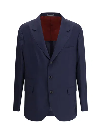 Brunello Cucinelli Three-button Blazer In Blue