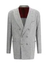 Brunello Cucinelli Deconstructed Blazer In Gray