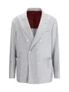 Brunello Cucinelli Deconstructed Blazer In Gray