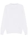 Brunello Cucinelli Lightweight Crew Neck Sweater With Soft Texture In Blue
