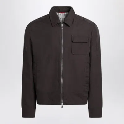 Brunello Cucinelli Blend Jacket In Brown