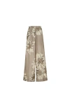 Brunello Cucinelli Elegant Silk Trousers With Stamped Floral Design In Animal Print